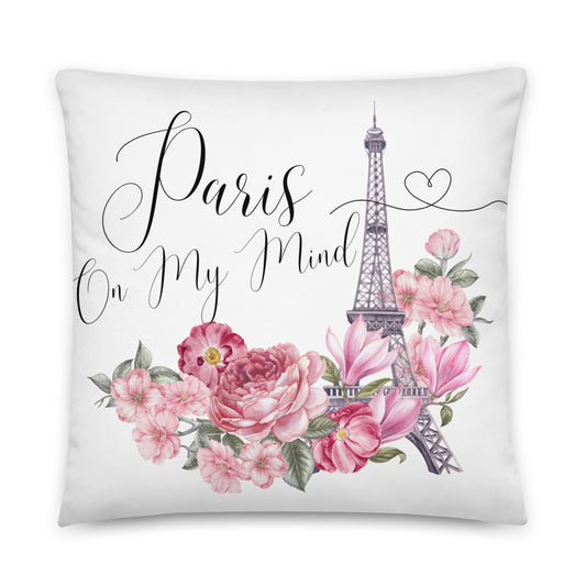 Paris On My Mind Pillow