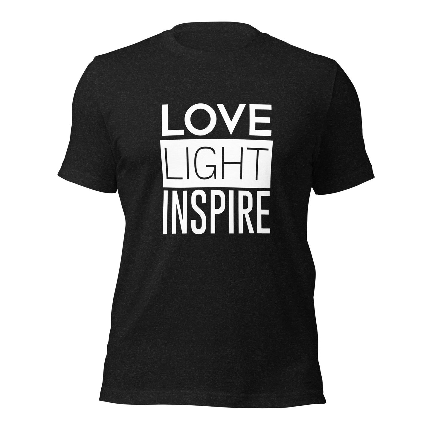 Love.Light.Inspire Block Letter Unisex Tee
