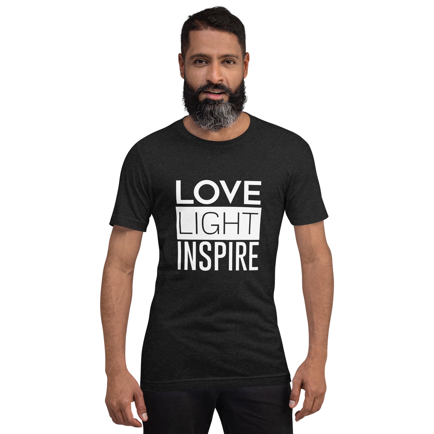 Love.Light.Inspire Block Letter Unisex Tee