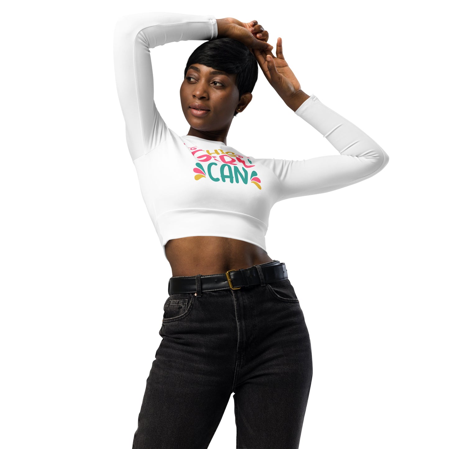 This Girl Can Long Crop Top