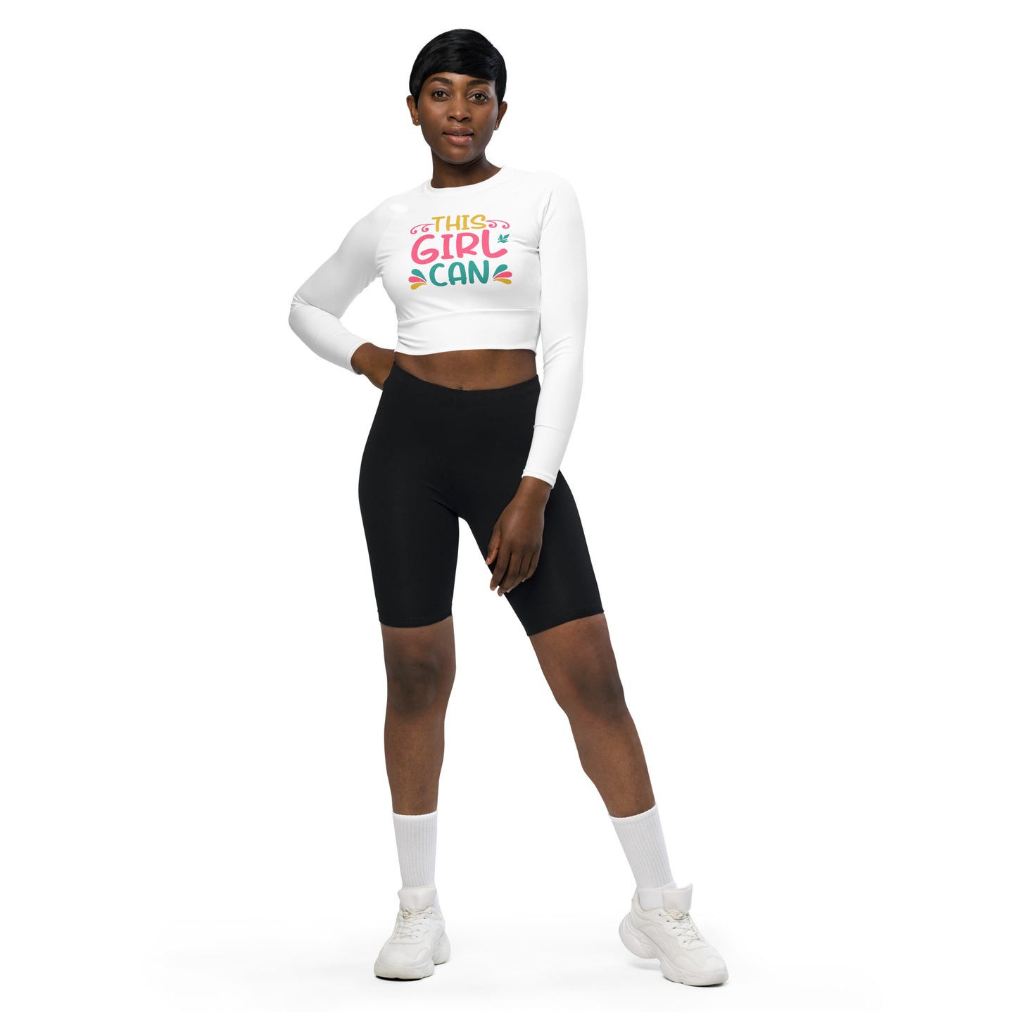 This Girl Can Long Crop Top