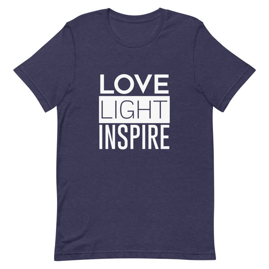 Love.Light.Inspire Block Letter Unisex Tee