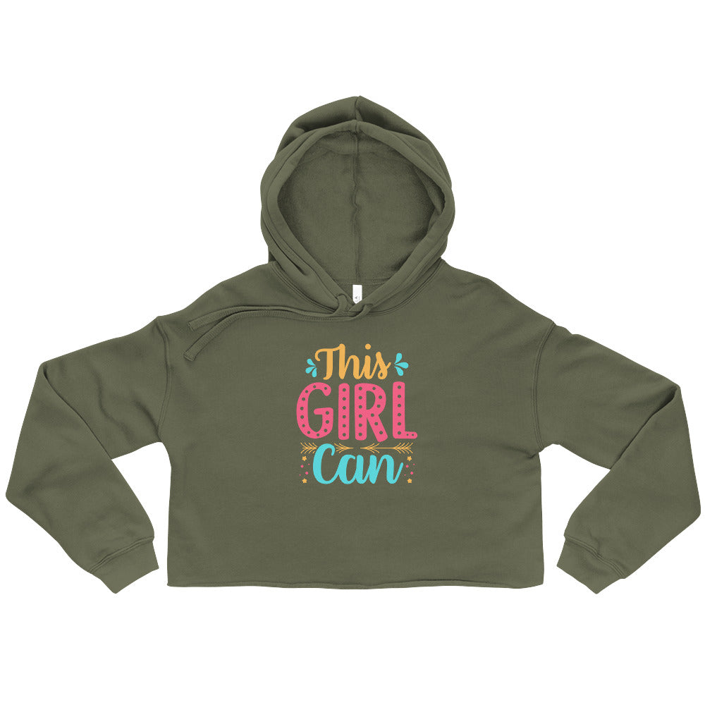 This Girl Can Crop Hoodie