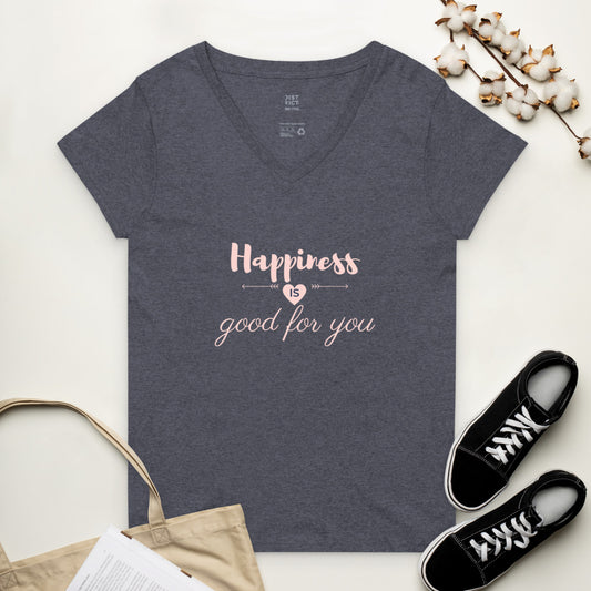 Happiness is Good V-Neck Tee