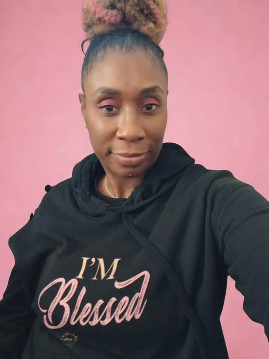 I"M Blessed Crop Hoodie
